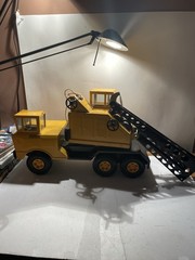 Vtg Nylint Michigan pressed steel shovel crane truck Construction 1950s Ex Cond