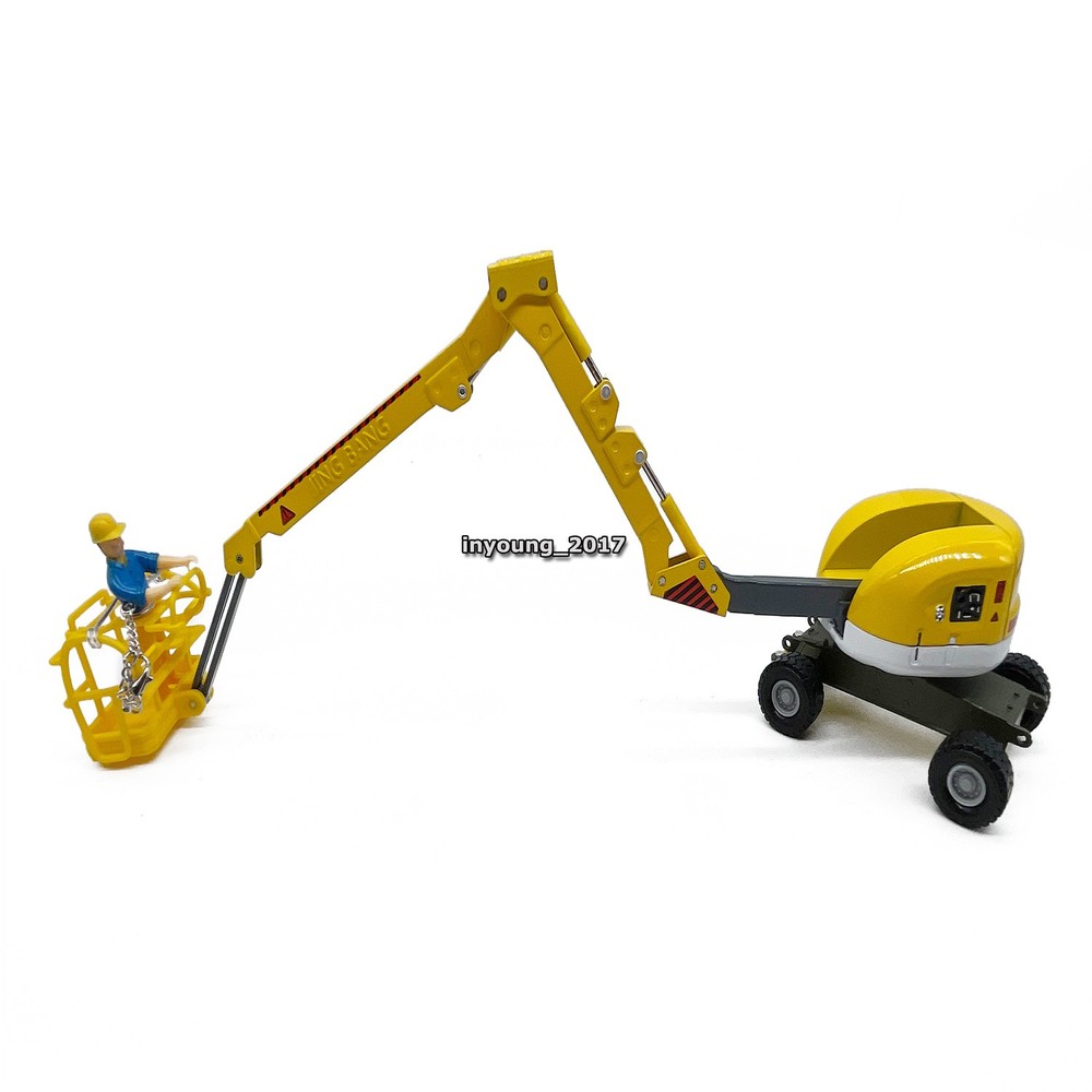 Aerial Work Platform Truck Model Toy Metal Diecast Construction Equipment Yellow