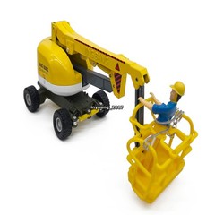 Aerial Work Platform Truck Model Toy Metal Diecast Construction Equipment Yellow