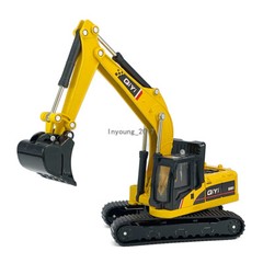 Excavator Toy Construction Equipment Model Diecast Boys Toys Kids Gifts Yellow