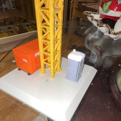 XCMG Tower Crane Diecast Metal Construction Model 1:50 Yellow w/ Stand