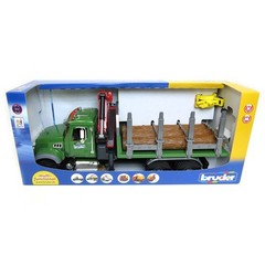 1/16th Bruder Mack Granite Log Truck with Knuckleboom Grapple Crane 02824
