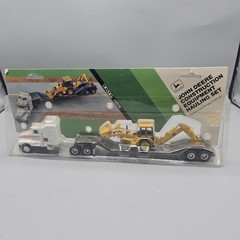 Vintage 1991 Ertl John Deere Construction Equipment Hauling Set 5574 Diecast New