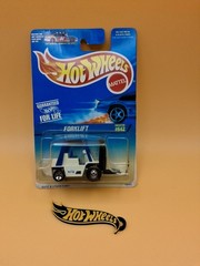 Hot Wheels Forklift White Blue Black 1997 #642 🔥38