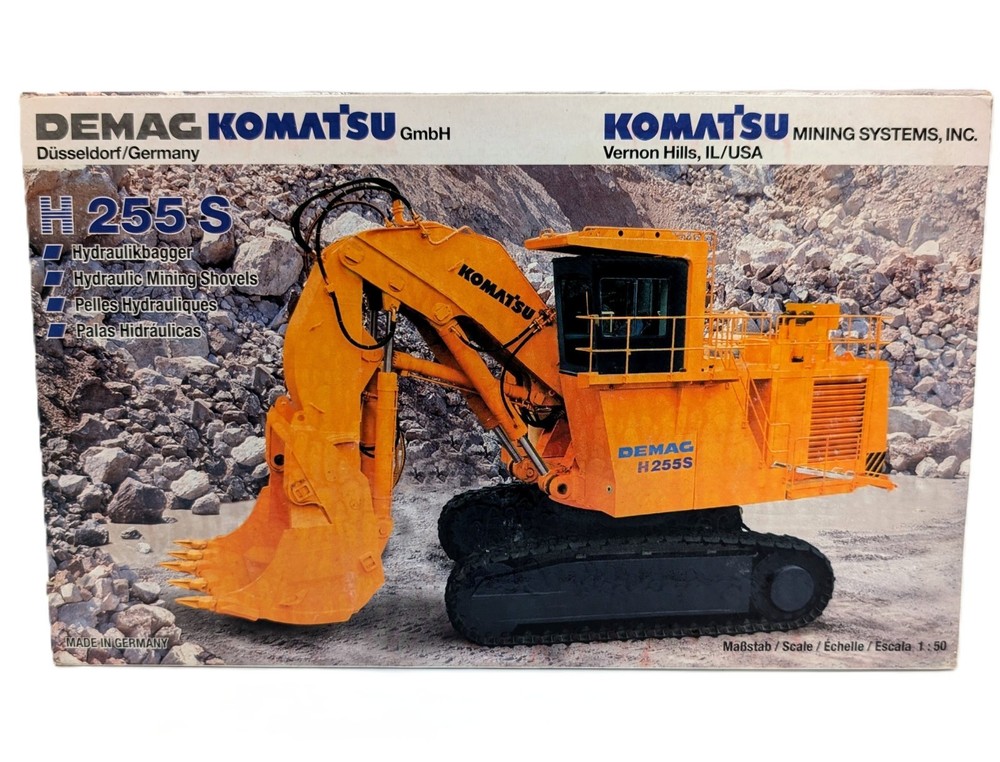 1/50 Demag Komatsu H255S Shovel By NZG. Stock # 442