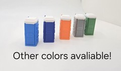 *2 pack* 1:64 scale porta-potty diorama accessory gray with white top *2 pack*