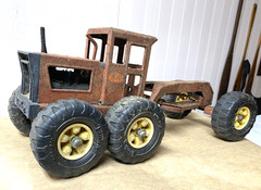 Vintage Tonka Road Grader 17 Inch Missing Grader Blade