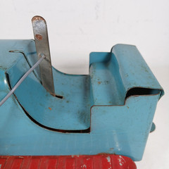 Vintage Delta Detroit Bulldozer Pressed Steel Toy Late 1940s Blue & Red Lever