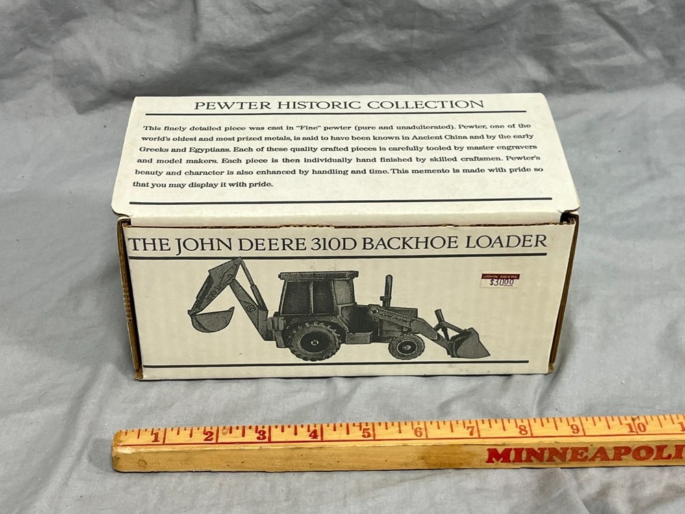 John Deere 310D BACKHOE Loader Tractor Pewter Spec-Cast NIB nice!