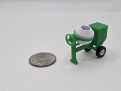 1/64 Scale Posable 12CF Concrete Cement Mixer in Green