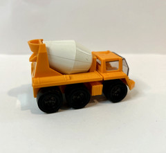 VINTAGE TONKA SMALL CEMENT MIXER TRUCK PLASTIC & METAL ORANGE & WHITE