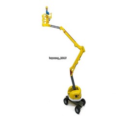 Aerial Work Platform Truck Model Toy Metal Diecast Construction Equipment Yellow