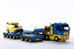 WSI 01-1225 MAN TGA XXL w/Scheuerle Intercombi + Volkswagen – Siefert 1/50 MIB