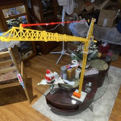XCMG Tower Crane Diecast Metal Construction Model 1:50 Yellow w/ Stand