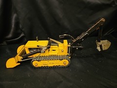 Vintage 1960s-1970s Tonka Trencher No. 534 Pressed Steel Yellow Backhoe Loader