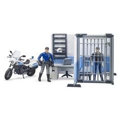 1/16 Bruder Police Station with Police Motorbike 62732