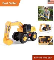 Sturdy CAT Construction Toy Excavator – Lights, Sounds, and Batteries Included