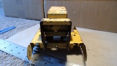 1960’s Tonka Pressed Steel Trencher Mound MN USA Yellow Junkyard 7.25″ Long