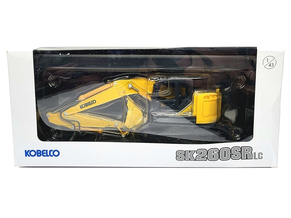 Kobelco SK260SRLC-3 Excavator – Yellow – China 1:43 Scale Diecast Model New