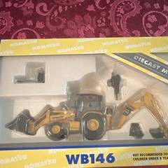 Komatsu WB146 Backhoe Loader 1:50 First Gear Diecast, Unopened Box 50-3095