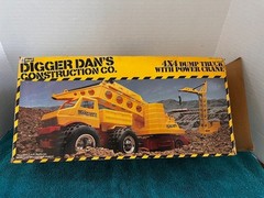 Digger Dan’s Construction 4×4 Dump truck with power crane toy Joustra-WORKS!