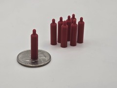 1/50 Scale Acetylene Welding Gas Tanks in Red *8 Pack*