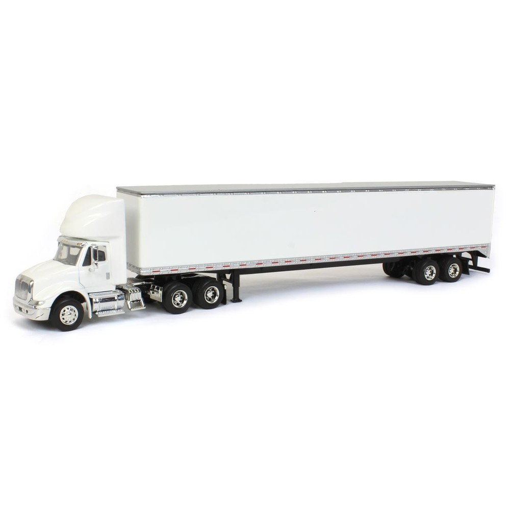 1/64 White International 8600 with Trailer with Single Rear Door 34549