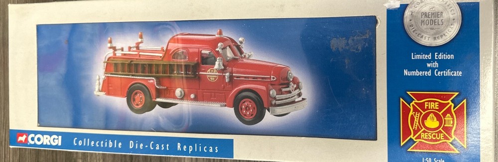 Corgi Limited Edition 1:50 US50501 Die-Cast Seagrave Anniversary Pumper CPD