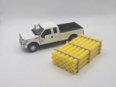 1/50 Scale 12″ Yellow Pipe Trailer Load/Diorama Accessory