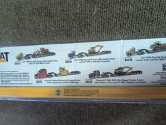 CAT, HO SCALE, SEMI TRUCK AND LOW BOY TRAILER WITH CAT 315C L HYDRALIC EXCAVATOR