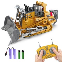 Rc Bulldozer Toys for Boys,Construction Remote Control Bulldozer with Metal b…