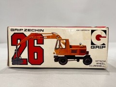Grip Zechin Hitachi WH03 Wheel Excavator 1:70 Orange Digger Japan MIB US Seller