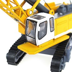 1:87 Scale Excavator Crane Diecast Toy – Metal Construction Vehicle Model