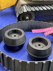 1 pair of new tracks & 4 wheels for Marx Pressed Steel Steam Shovel Lumar