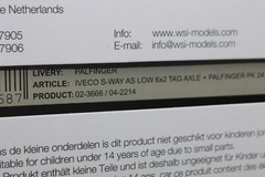 WSI 02-3666 Iveco S WAY with PK 24001 SLD5 Truck 6×2 1:50 New Original Box