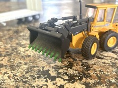 Joal 1/50 Scale Transporter Truck and Equipment Trailer with Volo EL70 Backhoe!