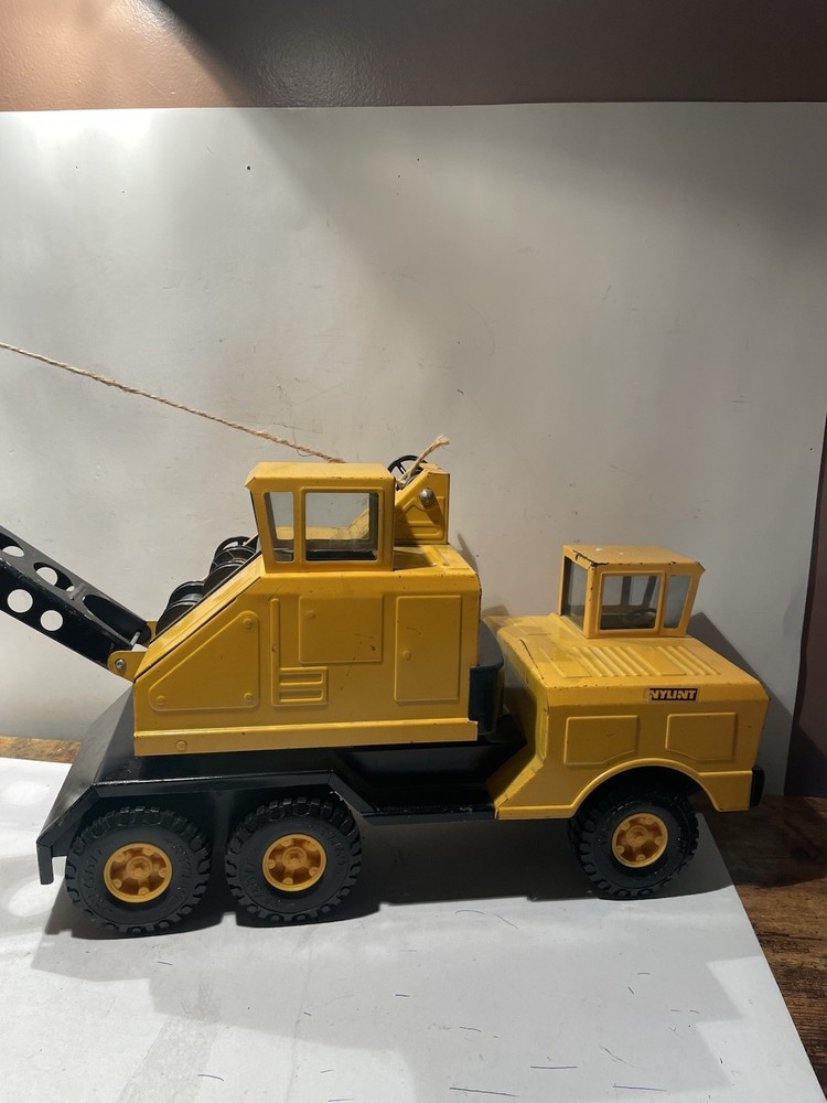 Vtg Nylint Michigan pressed steel shovel crane truck Construction 1950s Ex Cond