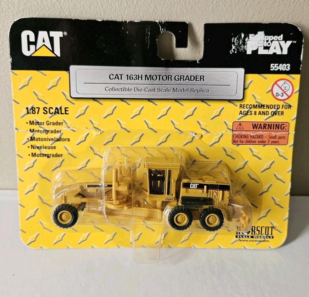2005 Cat Norscot Diecast 1:87 Scale 163H Motor Grader 55403