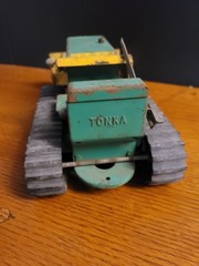 All Original Tonka Toys 1962 Front End Loader Green & Yellow Only Made 1 Yr !!!!