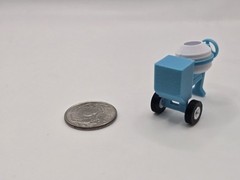 1/64 Scale Posable 12CF Concrete Cement Mixer in Sky Blue