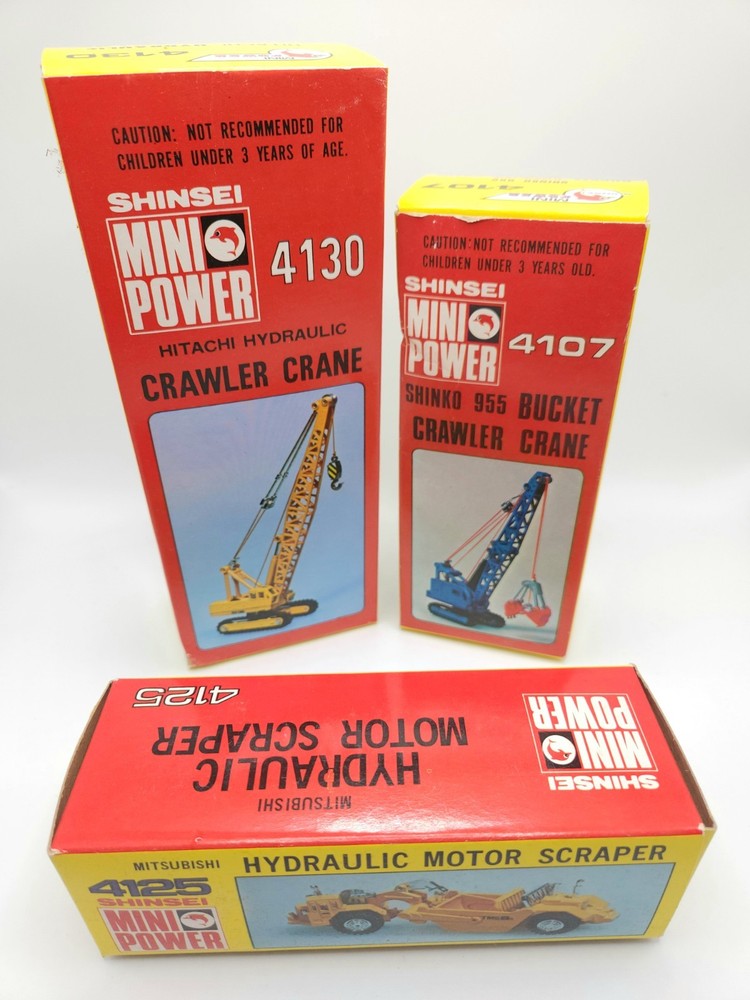 Vintage Shinsei Mini Power 4130 4125 4107 Diecast Toy Lot Tokyo Japan NIB