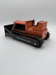 Vintage Structo Construction Company Metal Orange Dozer Bulldozer Toy 12”