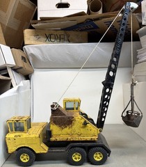 Vintage 1960s NY-LINT Toy Truck Michigan Equipment Crane Metal Pressed Steel