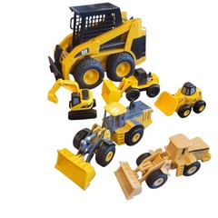 CAT & Deere 1 Diecast Construction Vehicles Lot – Loaders, Excavators, Yellow