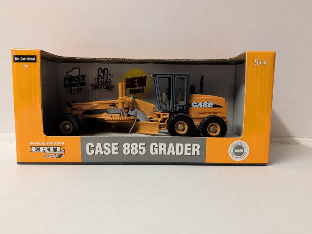 ERTL 1/50 CASE 885 GRADER Die-Cast Metal NIB