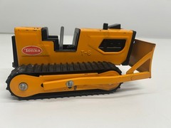 Vtg c1970s Tonka T-6 Pressed Steel Plastic Orange Bulldozer Toy
