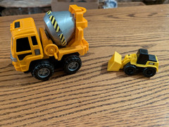 CAT Cement Mixer Truck & Wheel Loader Construction Vehicles Yellow/Black/Gray