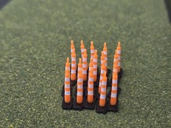 3D 1/87 Scale Traffic Delineator Lane Dividers *20 Pack*