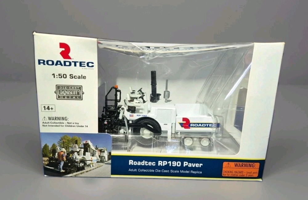 Norscot Roadtec RP190 Diecast Paver 1:50 NIB Realist Replica 2010 Model