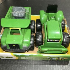 TOMY John Deere 6″ Dump Truck & Tractor 2-Pack Sandbox Toys 18+ Months NEW
